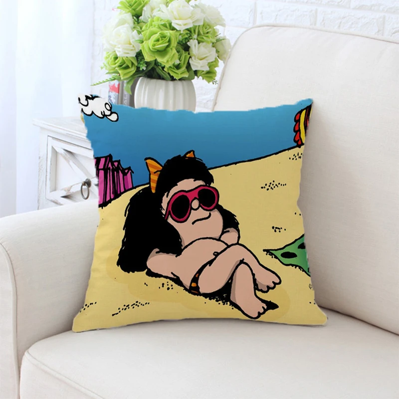 

Car Sofa Mafalda 45x45 Cushions Covers for Bed Pillows Luxury Pillow Cover Short Plush Pillowcase Cushion Decorative 45*45 Throw