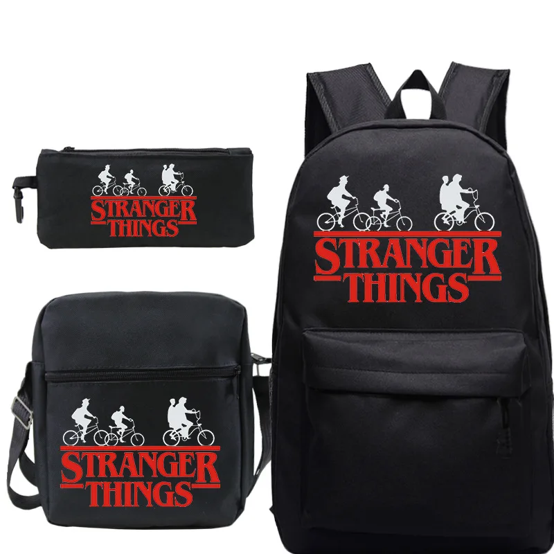 

Stranger Things Backpacks Students School Backpack 3 PCS/set Pencil Bag Shoulder Bag Boys Girls Knapsack Teenager Mochila New