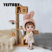 YESTARY Doll Furniture For 1/6 Bjd Doll House Accessories Obitsu 11 Wooden Cat Climbing Frame DIY Fashion Toys Mini Dollhouse