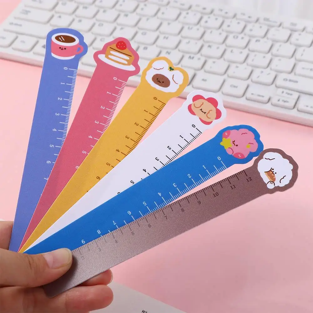 

Cartoon Pet Stationery 12cm Office School Supplies Portable Scale Ruler Plastic Rulers Bookmarks Straight Ruler
