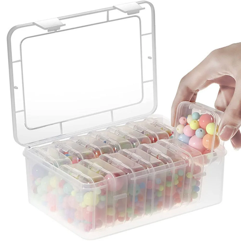 

Portable Storage Container Sub-Packing Large Capacity Pill Beads Jewelry Box Sealed Moisture-Proof Pill Storage Box Folding