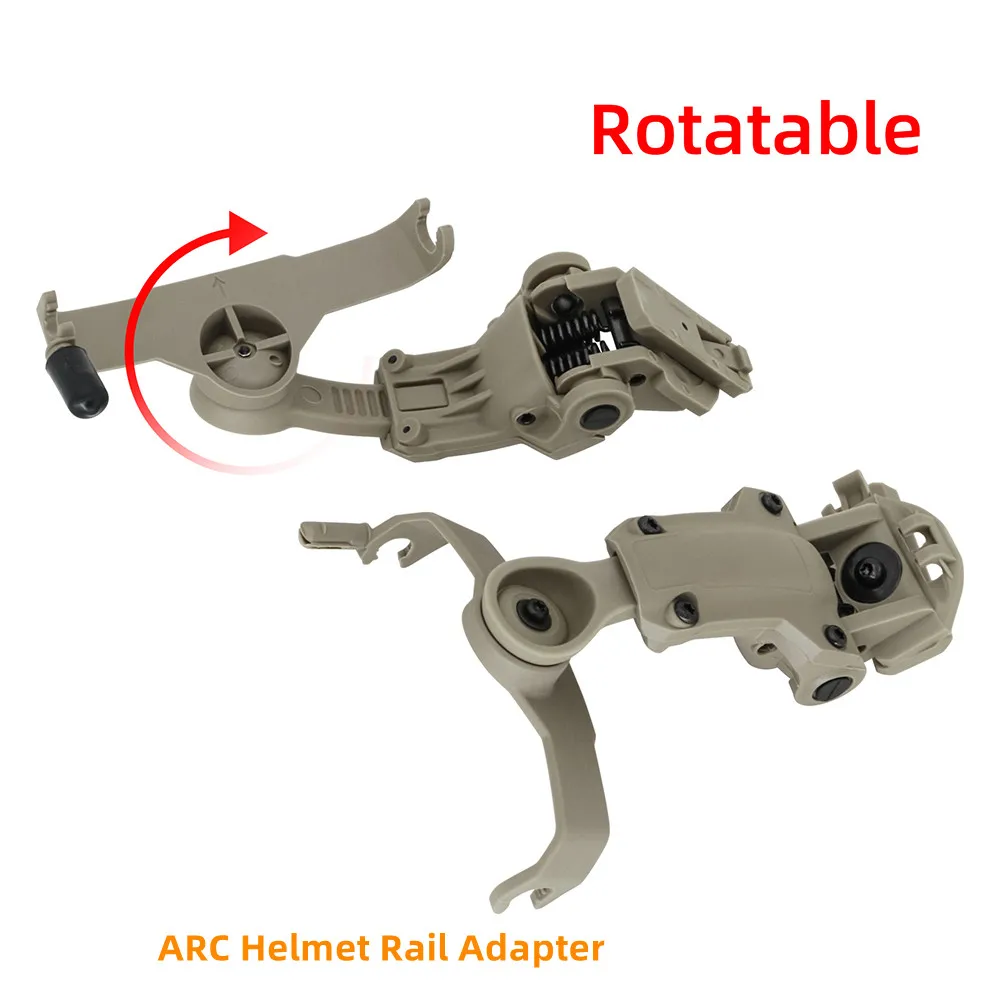 Tactical Helmet ARC M-LOK Wendy OPS-CORE Helmet Rail Adapter for PELTOR COMTAC II COMTAC III Tactical Headset Airsoft Shooting