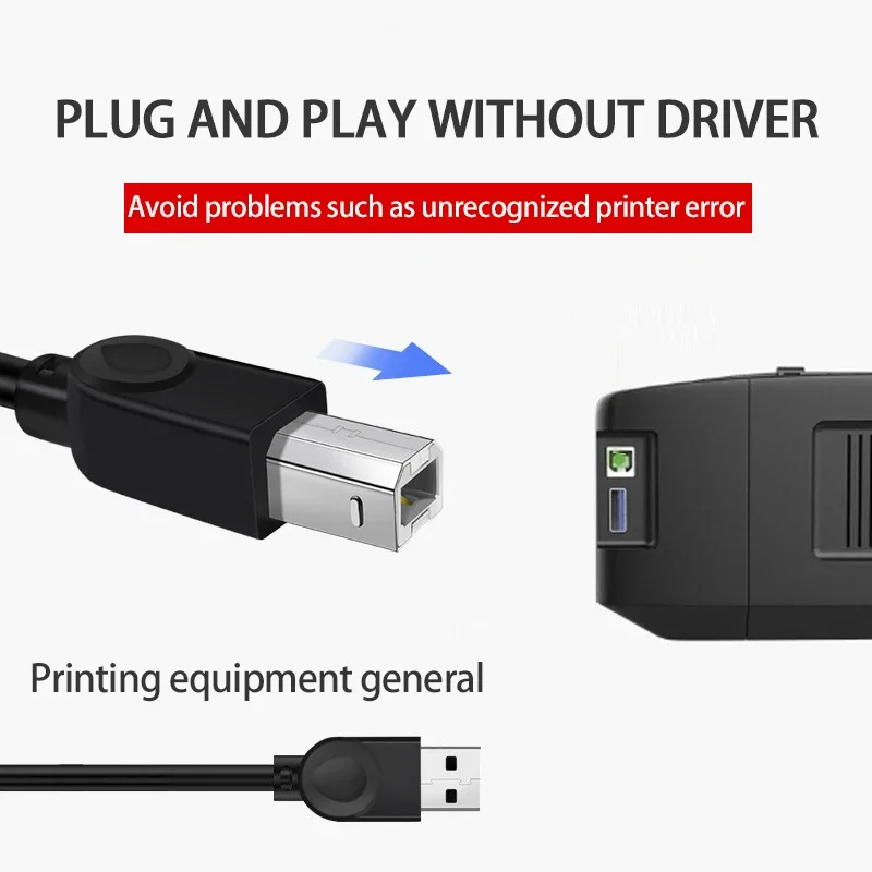 Новый USB-кабель для принтера высокоскоростной A-B папа-папа кабель синхронизации