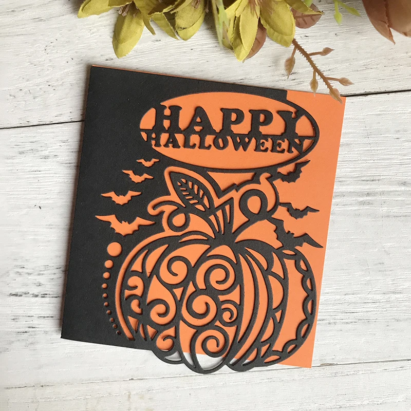 

Halloween Alphabet Pumpkin Invitation Metal Stencil Cutting Dies Decoration Scrapbook Die Cuts Album Paper Craft Embossing Mold