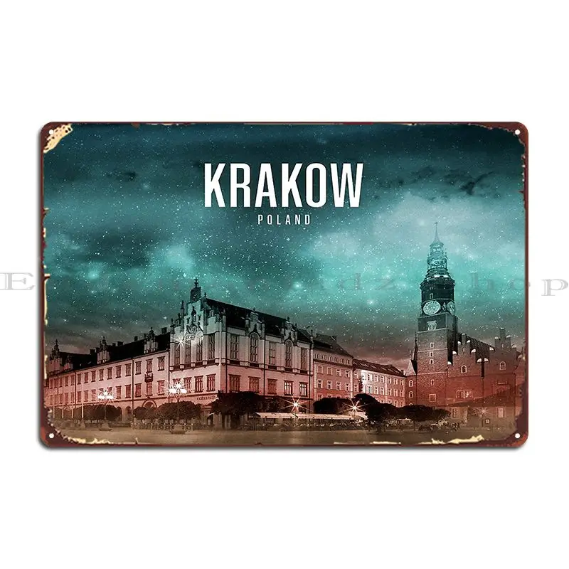 Металлические знаки из Польши Краков индивидуальный фотографический постер для