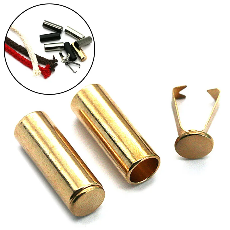 

5 Sets Detachable Alloy Stopper With Lid Cap Rectangle Cord Ends Lock Stoppers For Rope Apparel Sportswear Parts Accessories