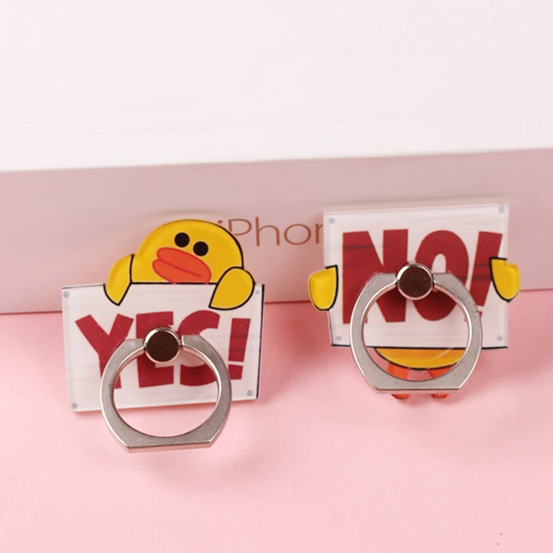 Кольцо-пряжка для мобильного телефона с мультяшным медведем уткой |