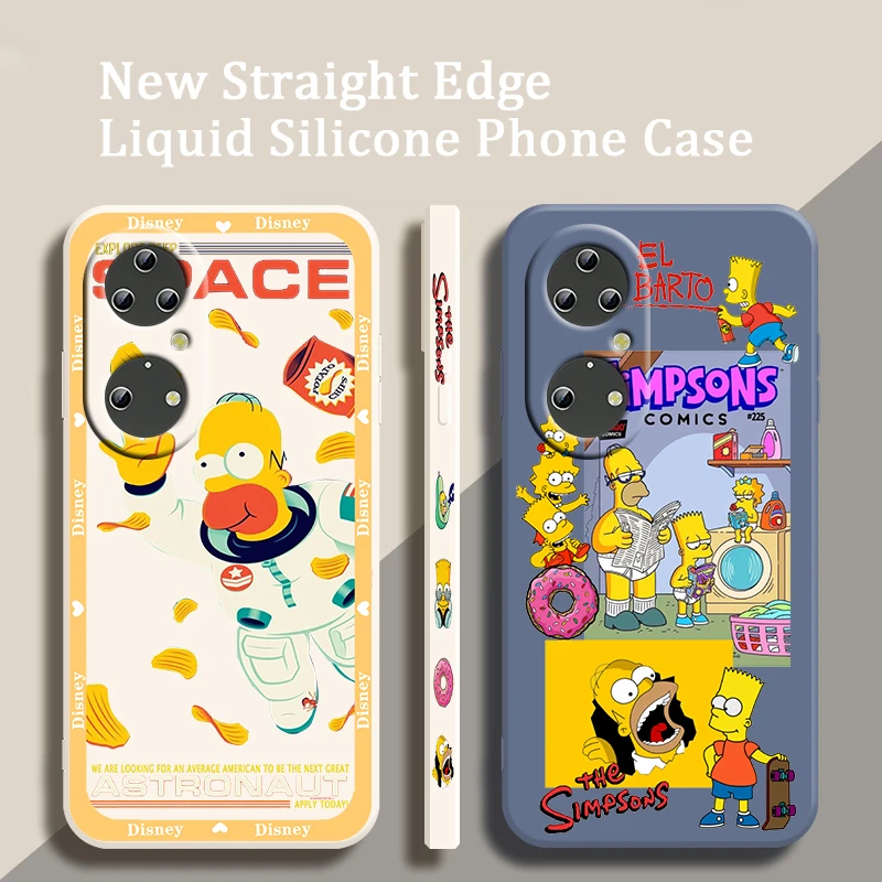 

The Simpsons Homer Disney For Huawei P50 P40 P30 P20 Pro Lite Nova Y9S Y9A Y9 Y6 Y70 Y90 Y61 5T Liquid Left Rope Phone Case
