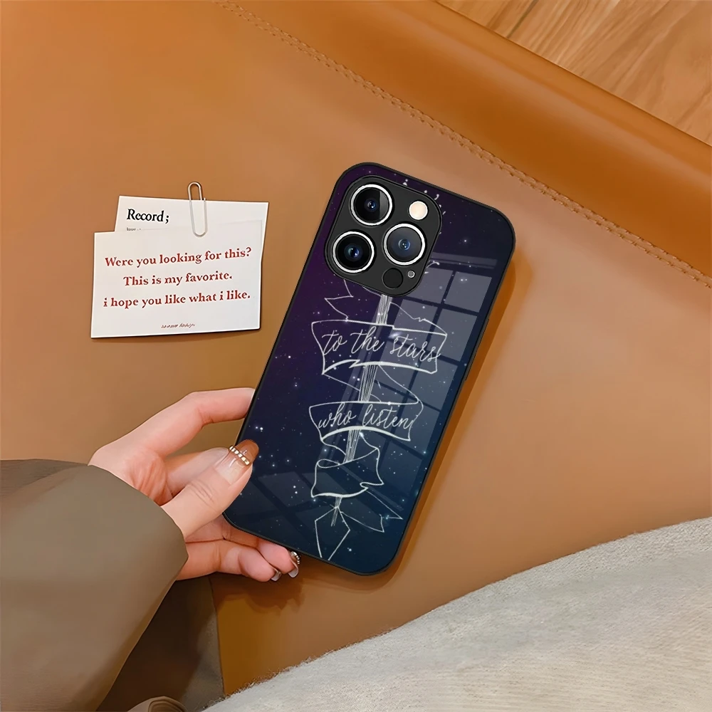 Чехол для телефона Acotar закаленное стекло iPhone 16 15 13 14 12 11 Pro XS Max Plus Mini SE2020