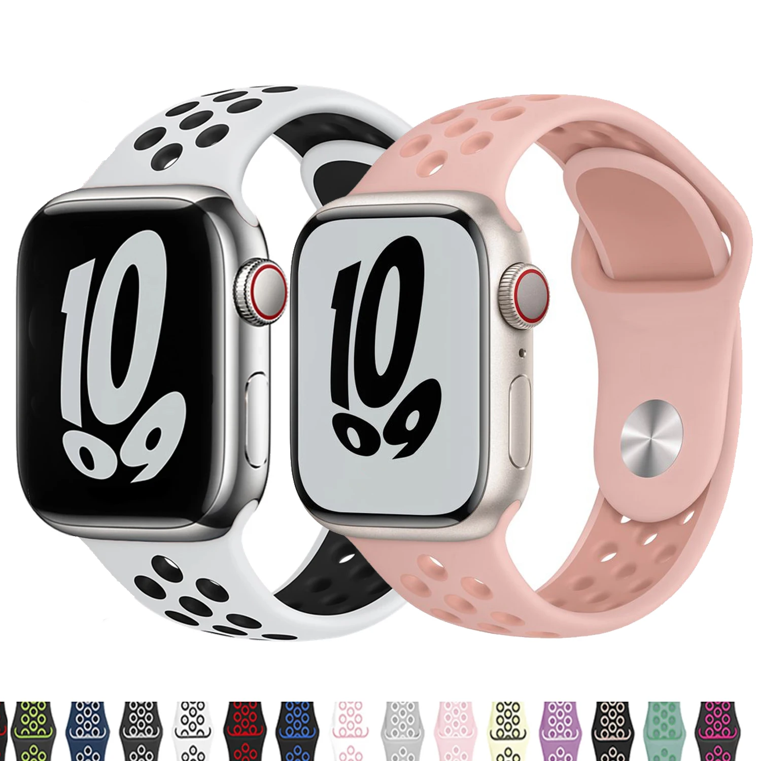 

Ремешок силиконовый для Apple Watch band 44 мм 40 мм 45 мм 41 мм 38 мм 42 мм 44 42 38 40 45 мм, браслет для наручных часов iWatch Series 3 4 5 6 se 7