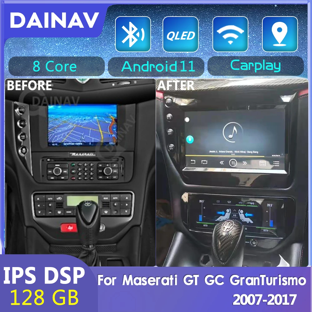 

Car Radio For Maserati GT GC GranTurismo 2007 2008 2009 2010-2017 Stereo Player GPS Navigation Audio Head Unit Wireless Carplay