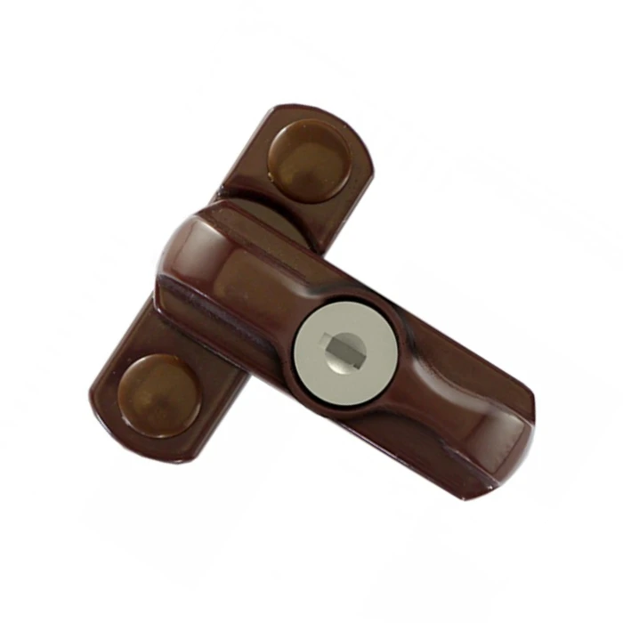 

Hot Sell White Keyless Lockable Sash Jammer Window Lock