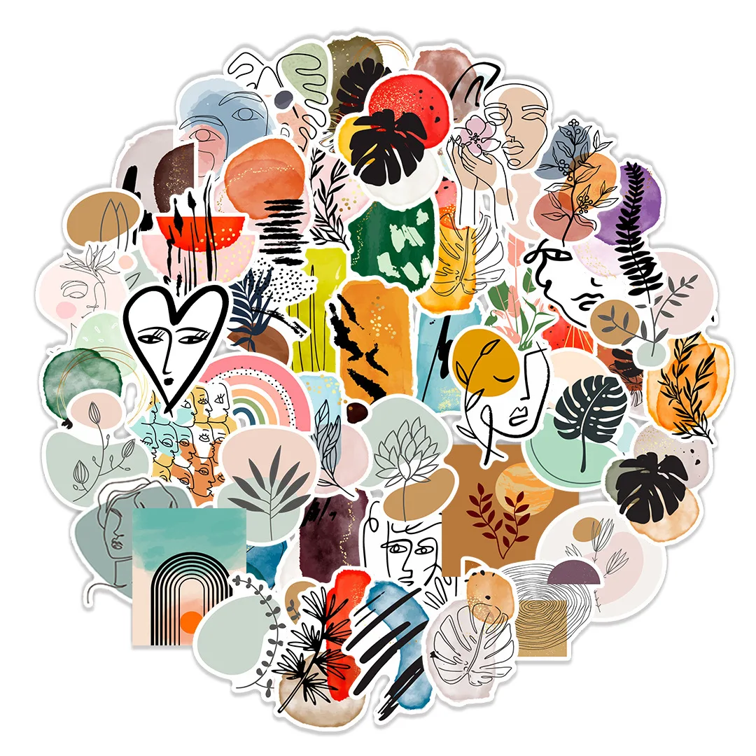 

Стикеры в богемном стиле, 10/25/50 шт.