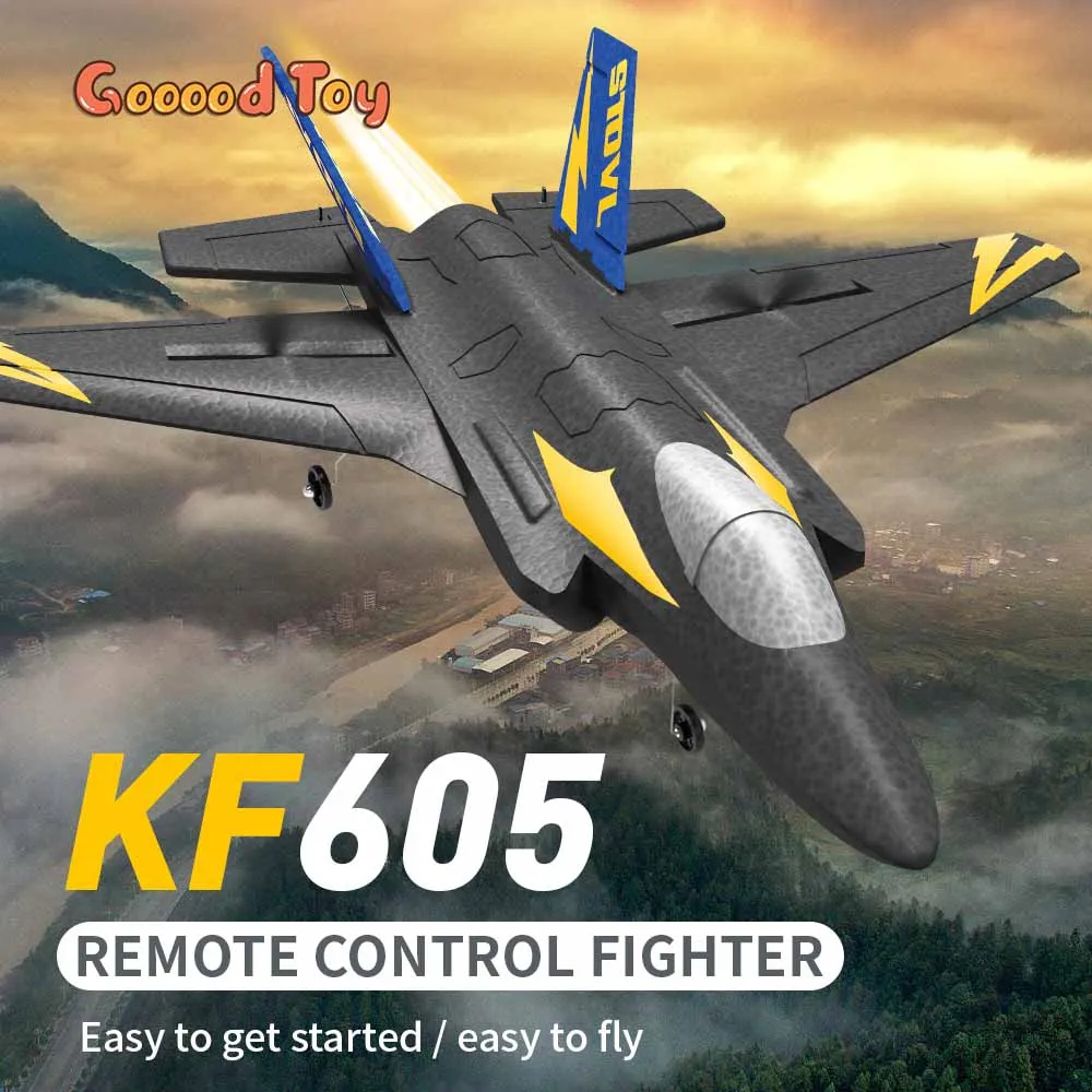 

Радиоуправляемый летательный аппарат KF605 2,4G, радиоуправляемый самолет 4 канала Epp, рандомный беспилотник с неподвижным крылом, игрушка для м...