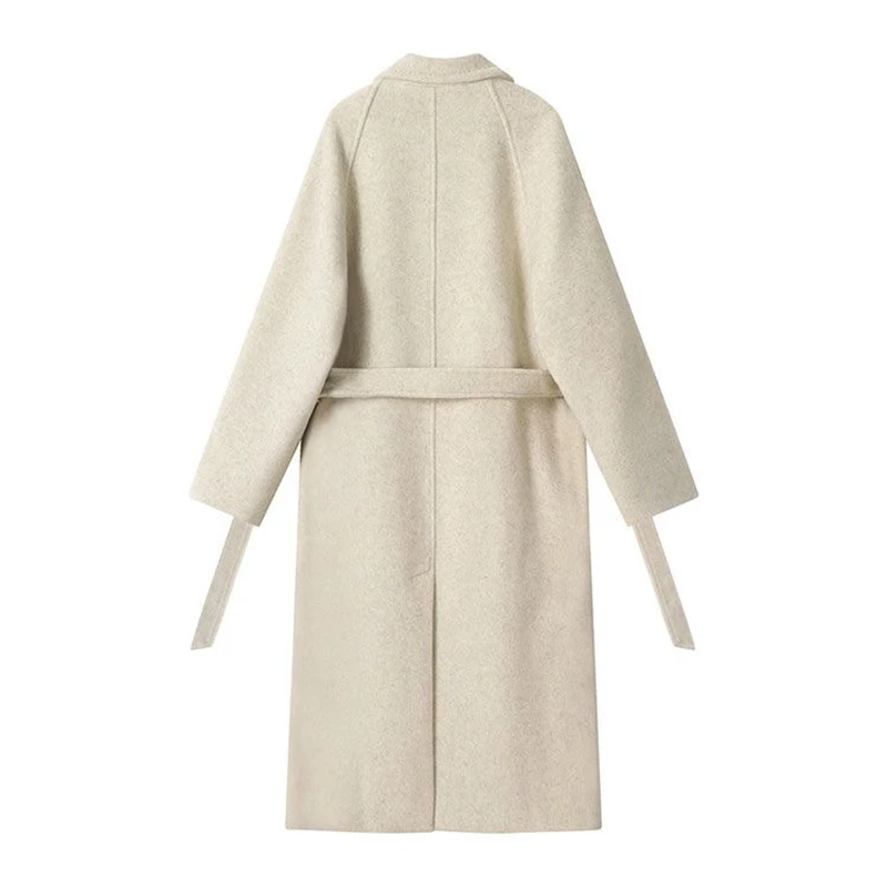 Женская шерстяная куртка с поясом