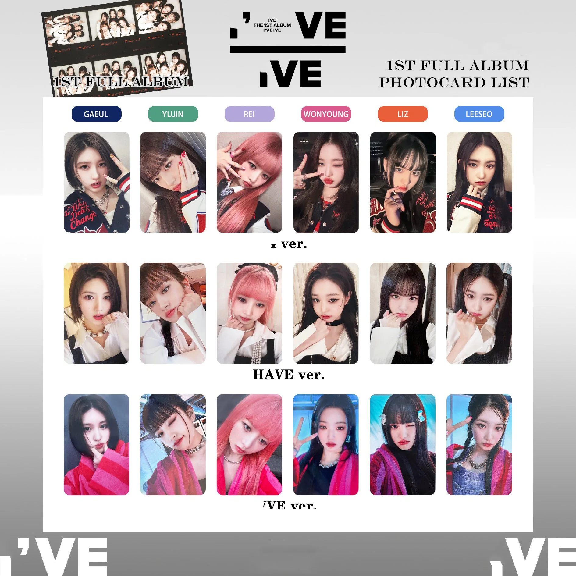 KPOP IVE I’ve IVE Album Pajamas Special Photocards WonYoung LIZ YuJin Live Recording LOMO Cards I HAVE IVE Ver. Cards Fans Gifts