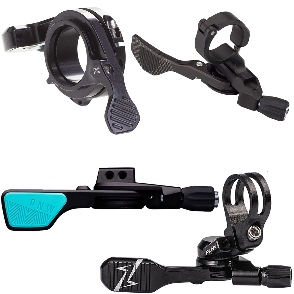 

Mountain Bike Dropper Seatpost 4 Way Mount CNC Remote Lever kit fits Both External and Internal Routing droppers