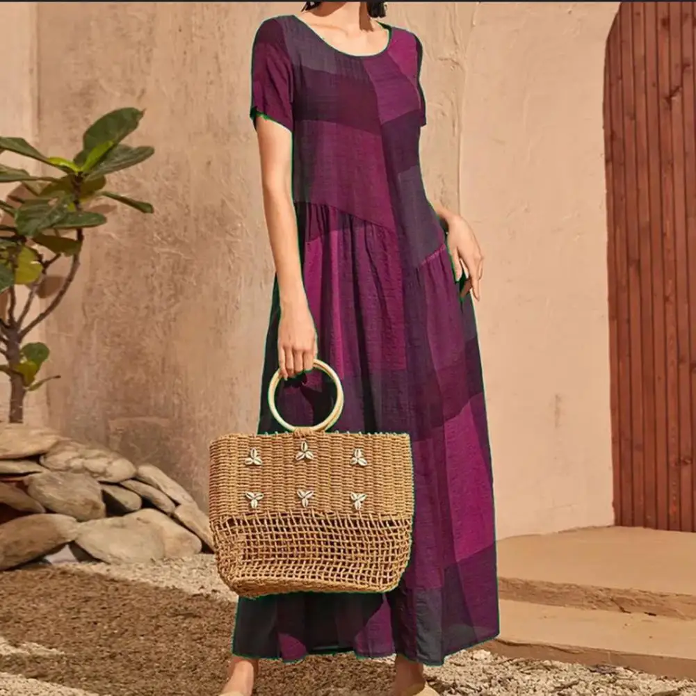 

Повседневное шикарное винтажное платье с большим подолом, свободное женское платье в стиле ретро, женская одежда в стиле пэчворк