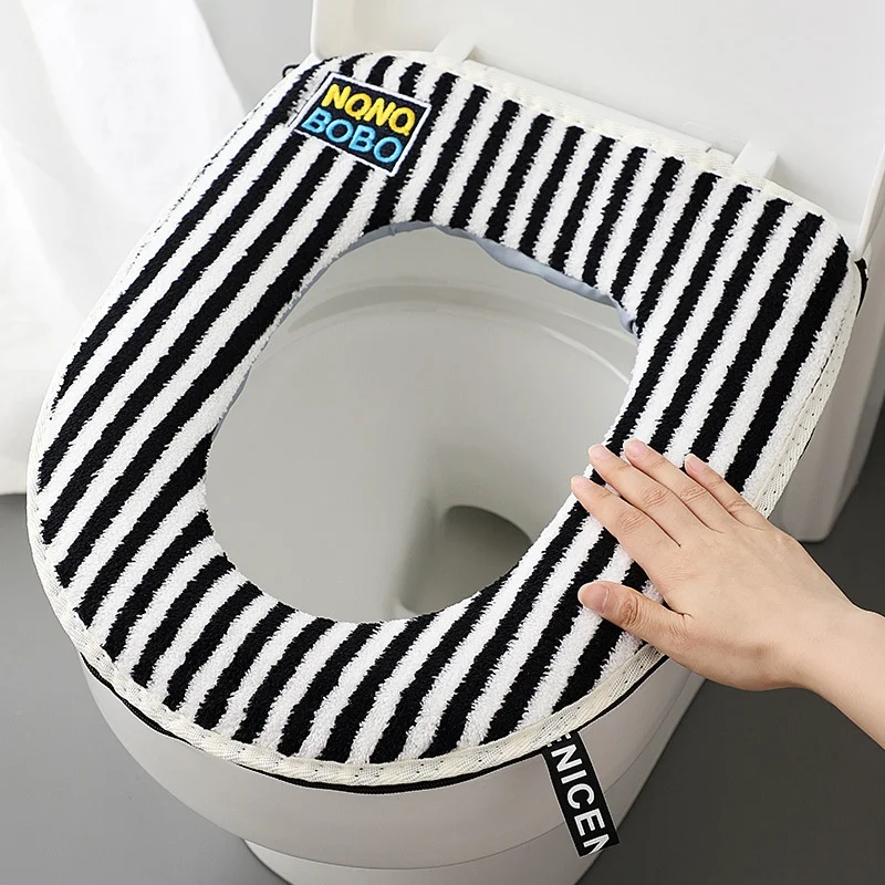 

Warm Toilet Seat Cushion Cover Zipper Toilet Seat Cushion Household Waterproof Toilet Seat Cover Bathroom Accessories LC414