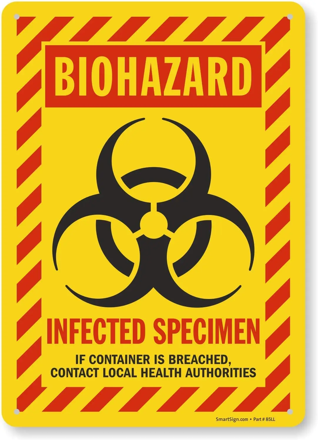 

SmartSign sign de s-6806-al-14, "biohazard sample, aluminum, 10" x 14 "