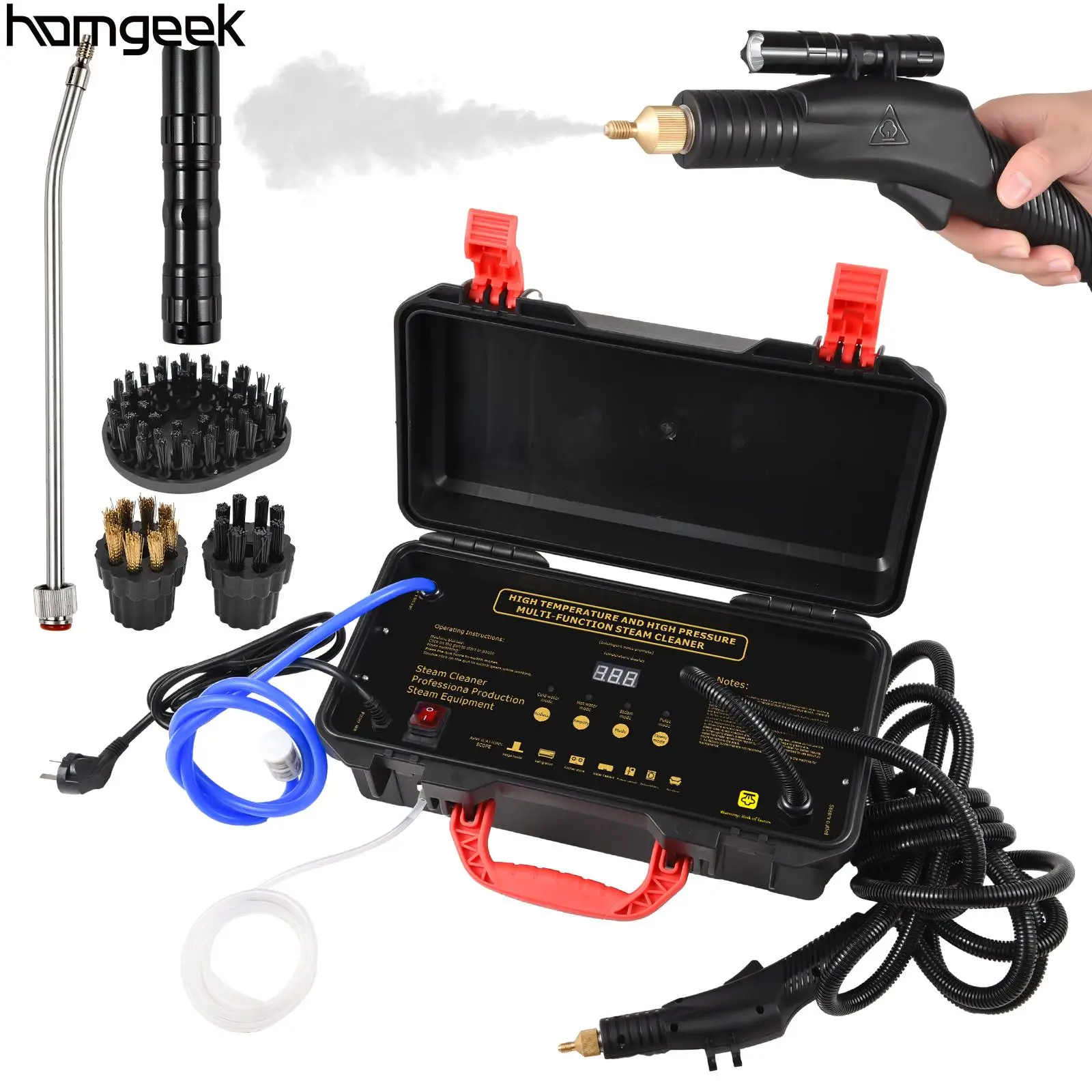 

3000 вт пароочиститель высокого давления 8 бар высокотемпературный тепловой пароочиститель 4 режима 6 передач безрезервуарная ручная очистительная машина