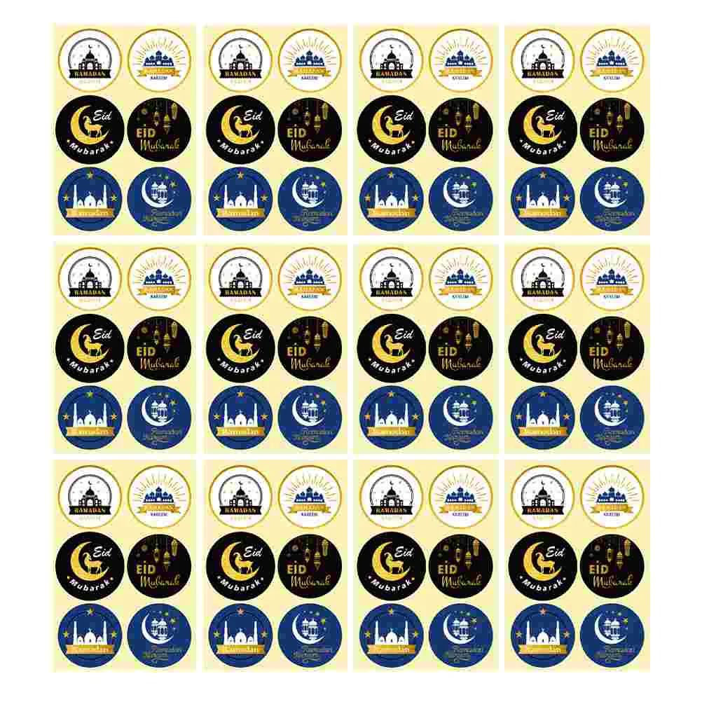 

50 Sheets Wrapping Stickers DIY Baking Stickers Sealing Labels Eid Party Labels