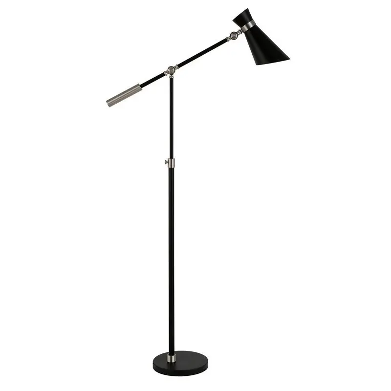 

Industrial Metal Height-Adjustable Two-Tone Floor Lamp