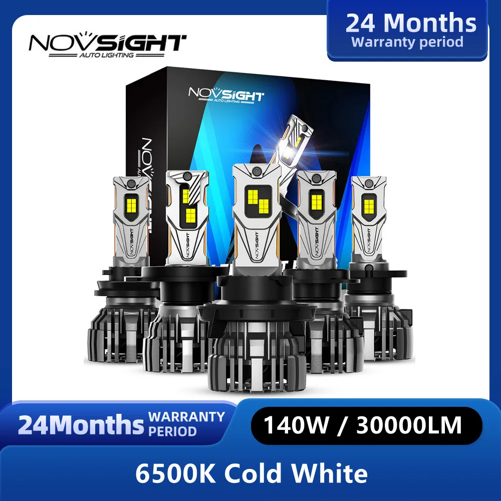 Лампы головного света Novsight N67 H7, для автомобиля, H4, H4, H11, 9005, HB3, 9006, HB4, 6500K, 140 лм, Вт, 12 В