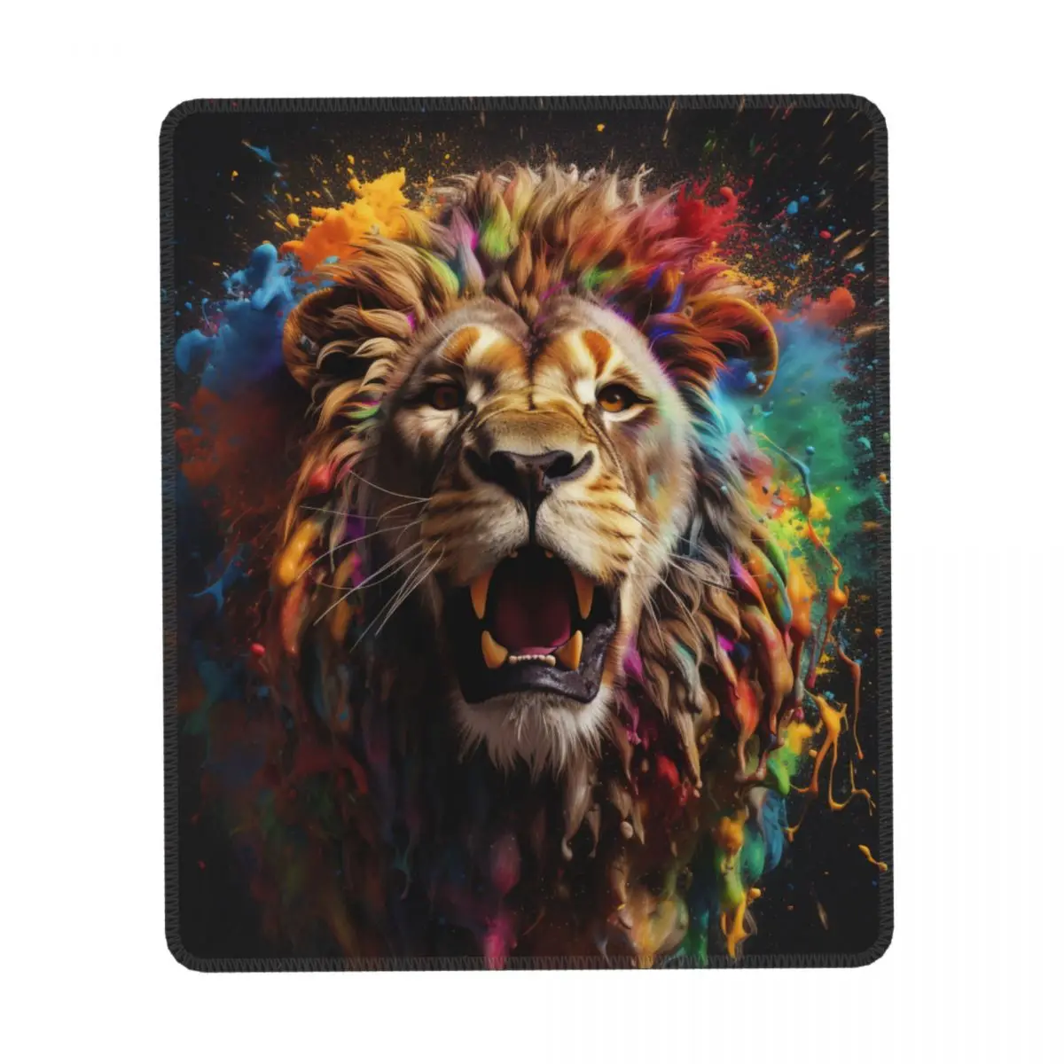 

Lion Vertical Print Mouse Pad Explosion Liquid Splash Rubber Office Mousepad Anti-Slip Soft Custom Mouse Pads