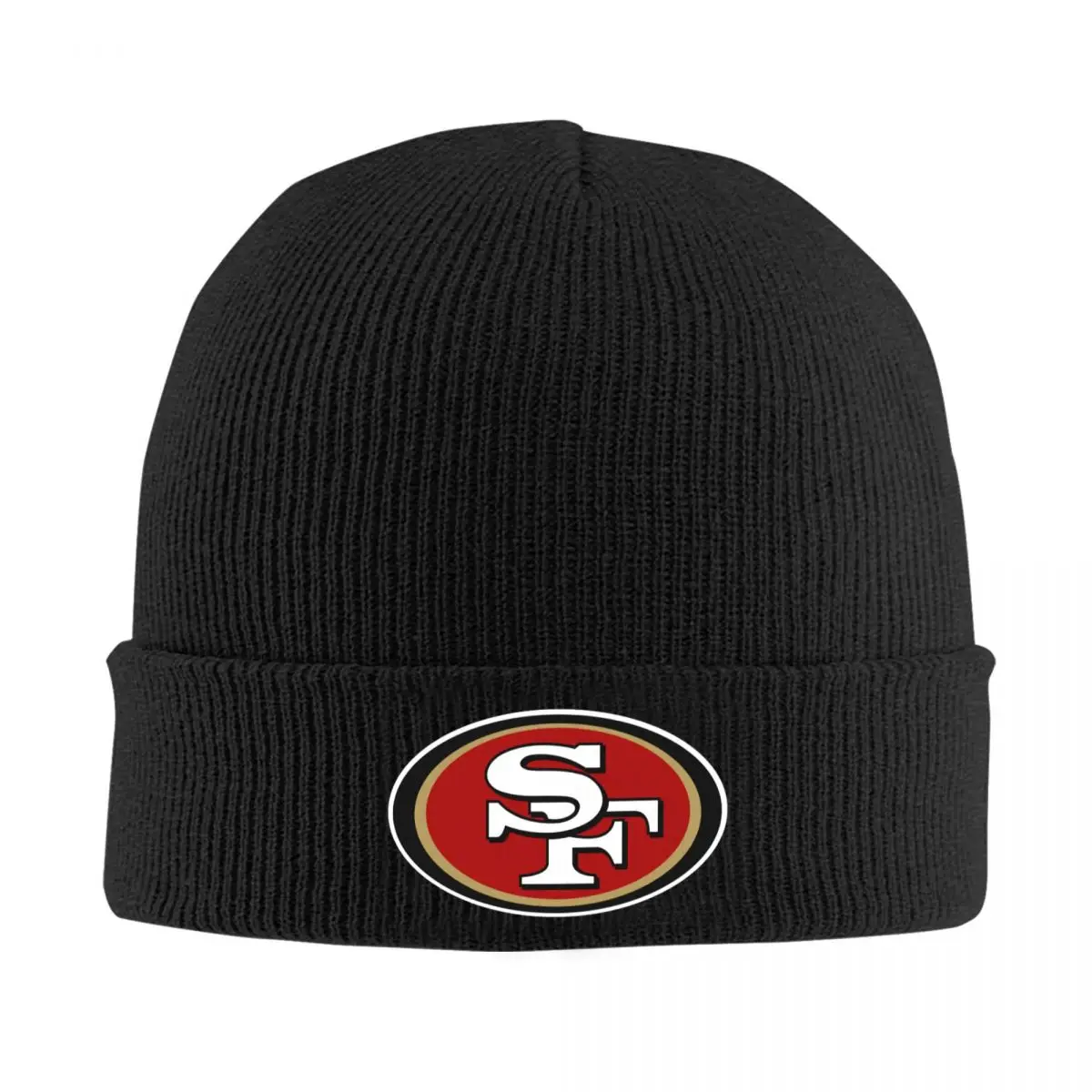 49ers Unisex Acrylic Knit Beanie Cozy and Warm Winter Hat Lightweight Slouchy Cap for Outdoor Activities