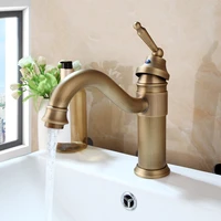 yanksmart basin faucet bathroom sink mixer deck mounted water tap antique brass basin tap bathtub faucets