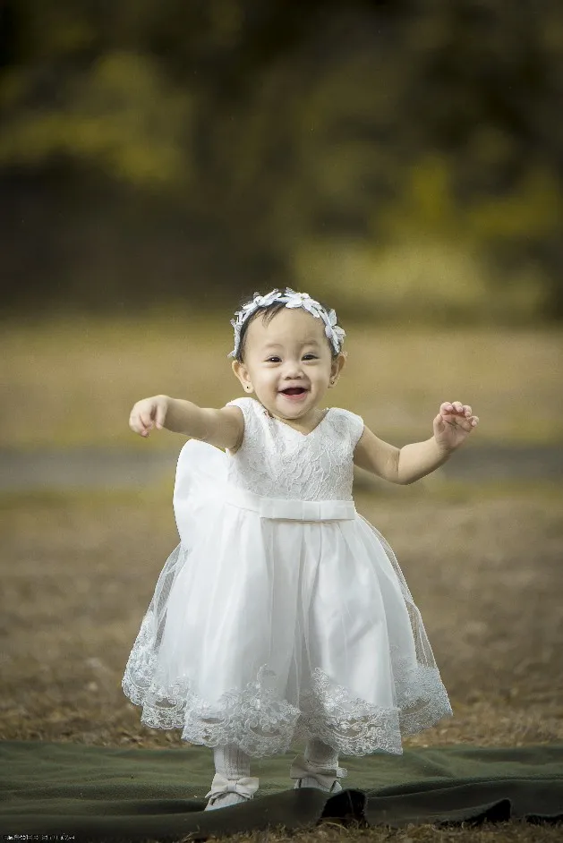 0-24 Month Baby Girls Dresses for Newborn 1st 2 Year Birthday Elegant Princess Tutu Christening Gown Infant White Wedding Dress images - 6