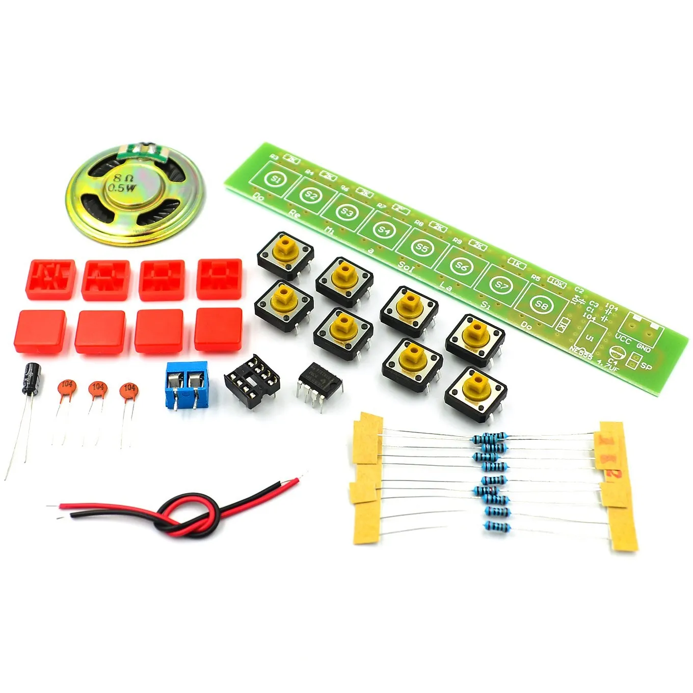 

1SET NE555 Component Electronics Electric Piano Organ Module DIY Kit Learn Electronic Principles, Children's Lab