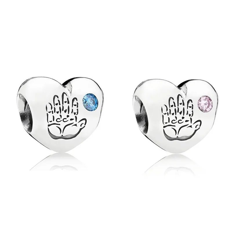 

Authentic 925 Sterling Silver Moments Boy & Girl Love Heart With Crystal Charm Fit Women Pandora Bracelet & Necklace Jewelry