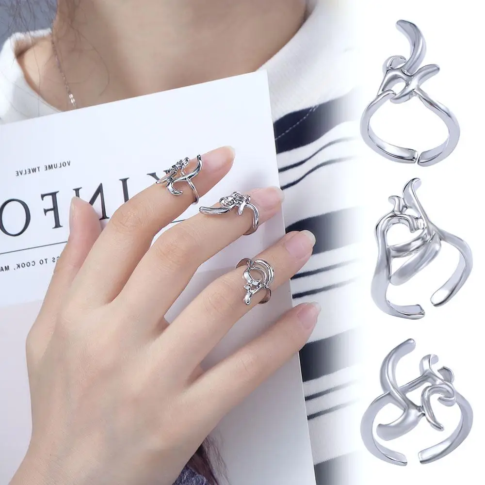 

Silver Simple Girl Joint Ring Fashion Jewelry Protective Nail Rings Rings Sets Finger Nail Rings Women Opening Rings