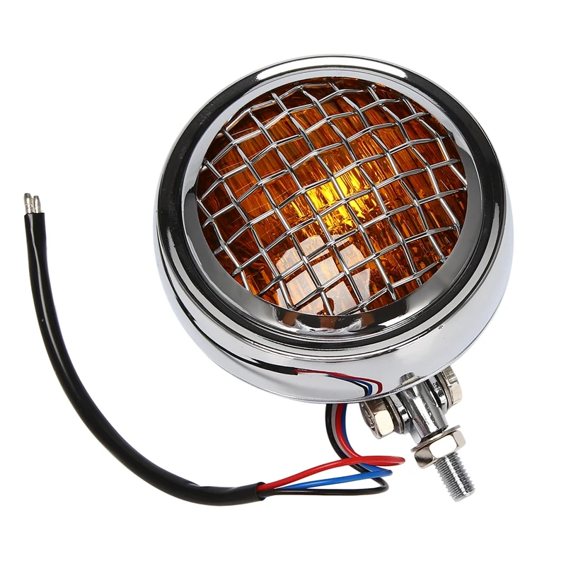 

Motorcycle Retro Headlight With Grill Head Light Lamp Vintage Headlight For Honda Bobber Chopper Touring