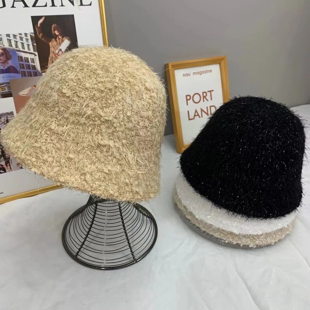 Новинка теплая зимняя Панама из кроличьего меха для женщин мягкая