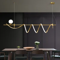 minimalist designer creative personality led dining table and bar chandelier postmodern minimalist light luxury restaurant
