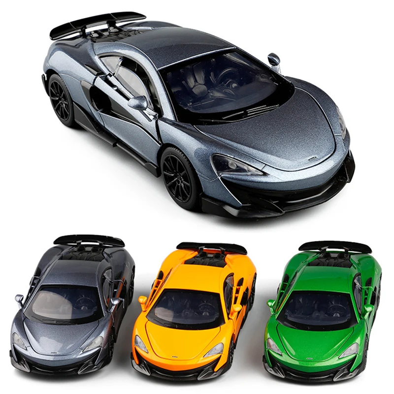 

High Simulation 1:32 600LT Supercar Alloy Diecast Car Model Pull Back Toy Electronic Car Gift For Kids V132