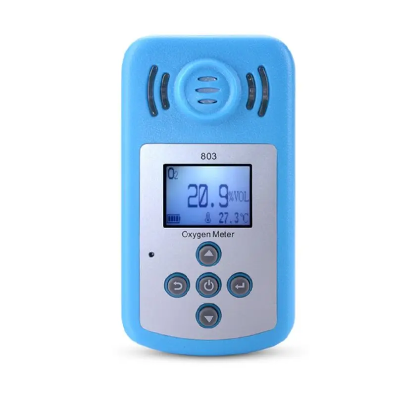 KXL-803 Handheld Oxygen Meter LCD Digital Display Sound Light Vibration Alarm O2 Concentration Detector Gas Analyzer