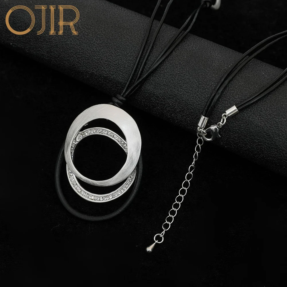 

Vintage Long Chains Suspension Geometric Pendant Necklace for Women Trending Products Statement Goth Jewelry Korean Fashion Item