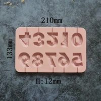 with patterned 0 9 number silicone lollipop mold ice candy chocolate moulds baking tool cake jelly soap mold party decoration