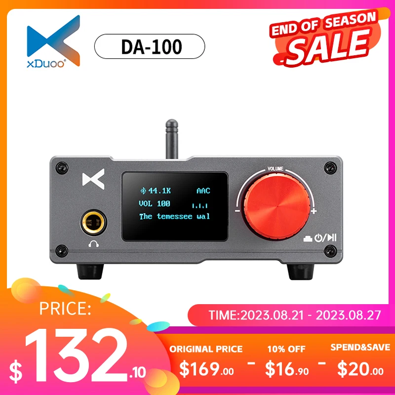 

XDUOO DA-100 Power Amplifier ES9018K2M Output Power 50W*2 HD Bluetooth Support SBC/AAC/aptX/LDAC DA100 USB DAC Headphone Amp