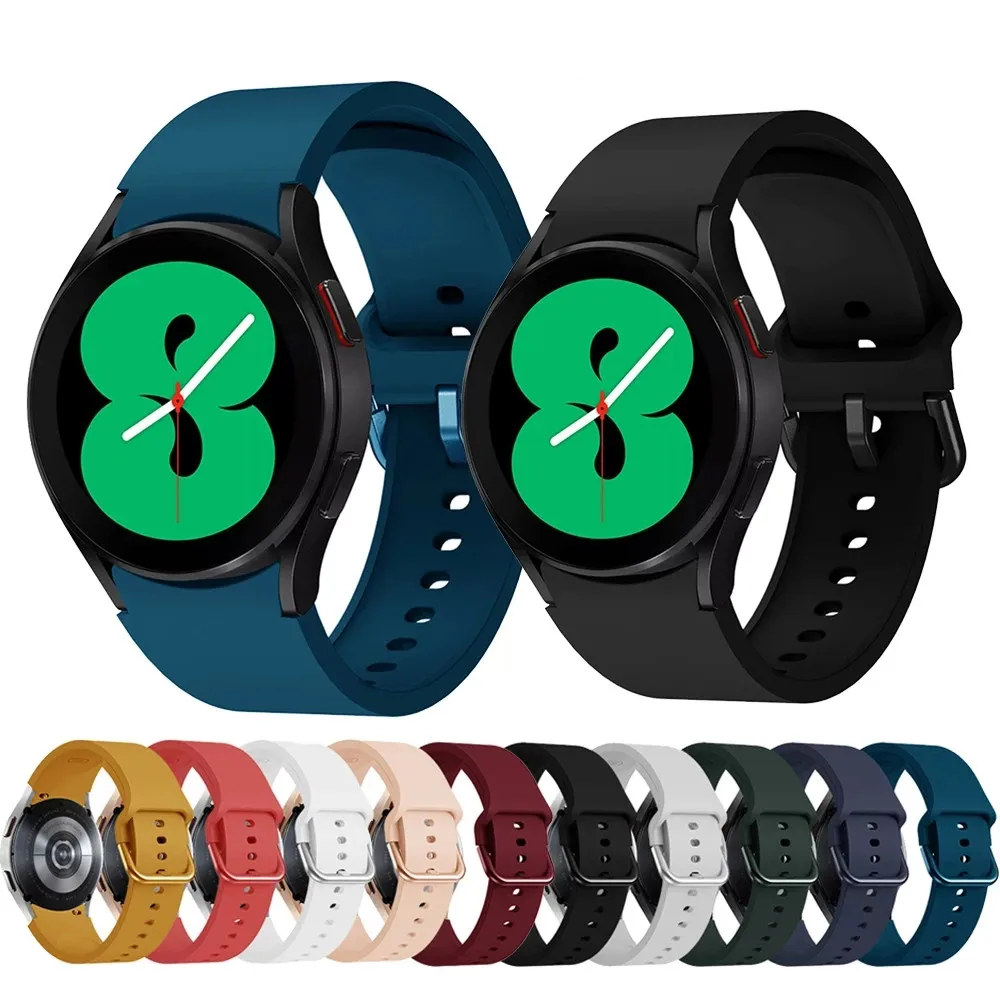 

20mm watch Band For Samsung Galaxy Watch 4 classic 46mm 42mm smartwatch Silicone Sports Bracelet Galaxy Watch 4 44mm 40mm Strap