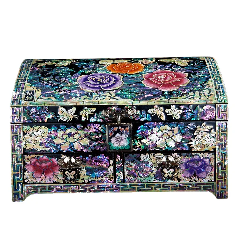 

Snail Wooden Jewelry Box Lacquerware Wooden Vintage Wedding Gift Chinese Jewelry Box