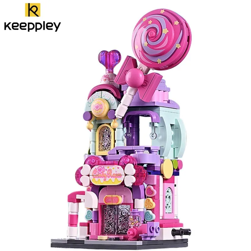 

Keeppley красочный уличный вид сезон 4 магазин конфет горячий горшок магазин фото студия головоломка детские игрушки подарок на день Святого Валентина