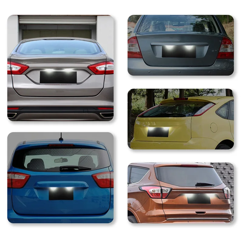 Задний фонарь для номерного знака Ford Focus MK2 MK3 Fiesta Mondeo MK4 C Max MK1 Kuga Galaxy T10 LED