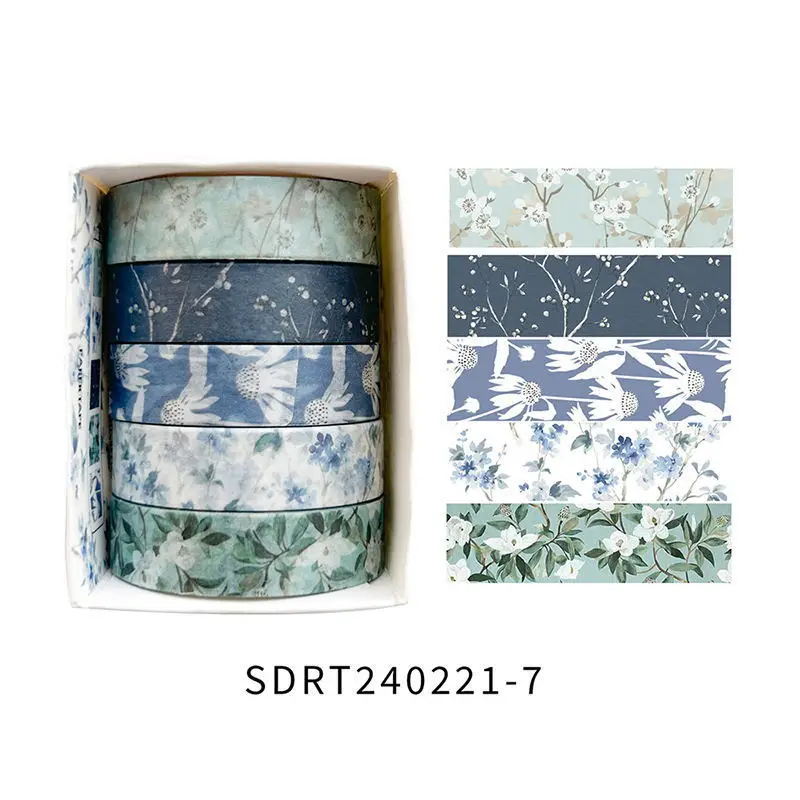 

Ленты васи с цветами YOUQIWJ Washi tape