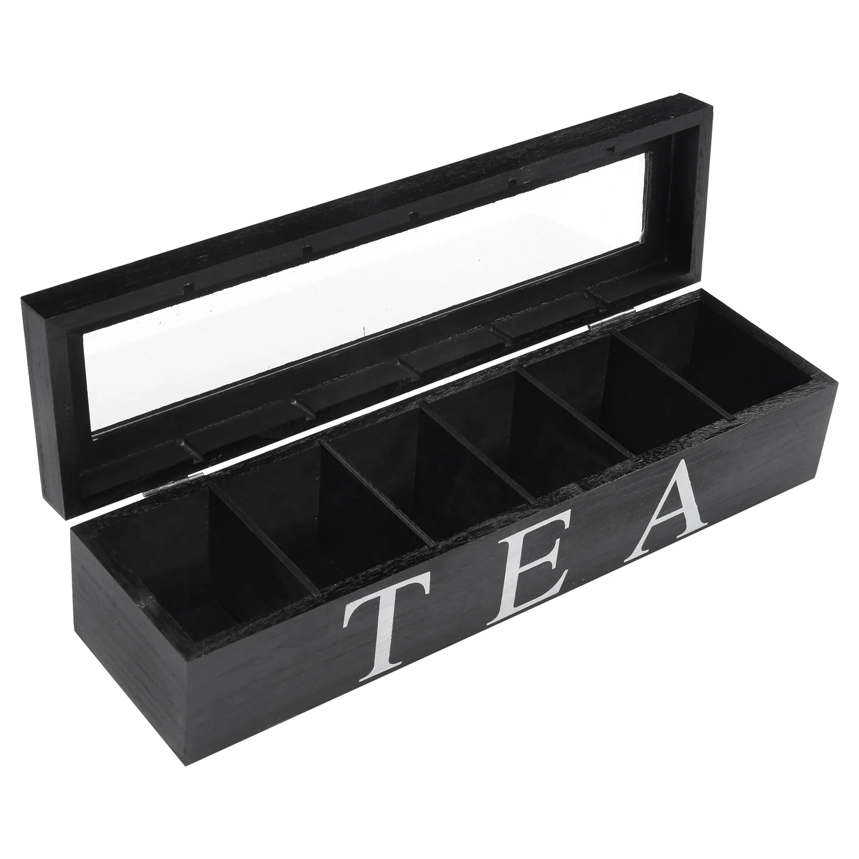 

Coffe and Tea Box Organizer Wooden with Lid Coffee Tea Bag Storage Holder Organizer for Kitchen Cabinets B