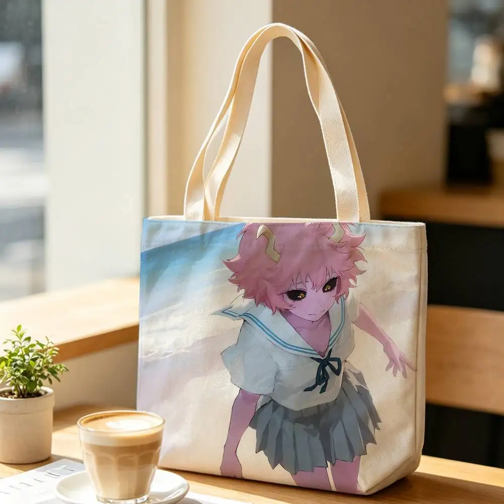 Сумка-тоут M-Mina Ashido My Hero Academia из хлопка и полиэстера с молнией, большая вместимость, на плечо (art.: 3920dcd5639e4) - 3920dcd5639e4